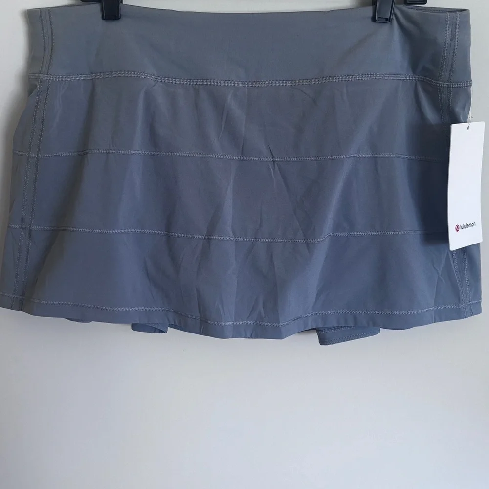 NWT Lululemon Pace Rival Mid-Rise Skirt Rhino Grey Size : 14 - Picture 3 of 6